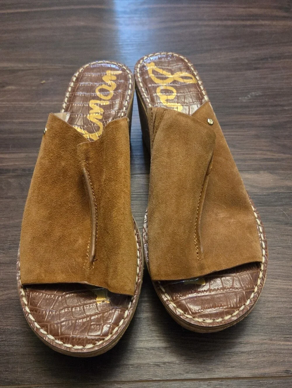 Sam Edelman Ranger Suede Size 10 Wedge Slide Sandals